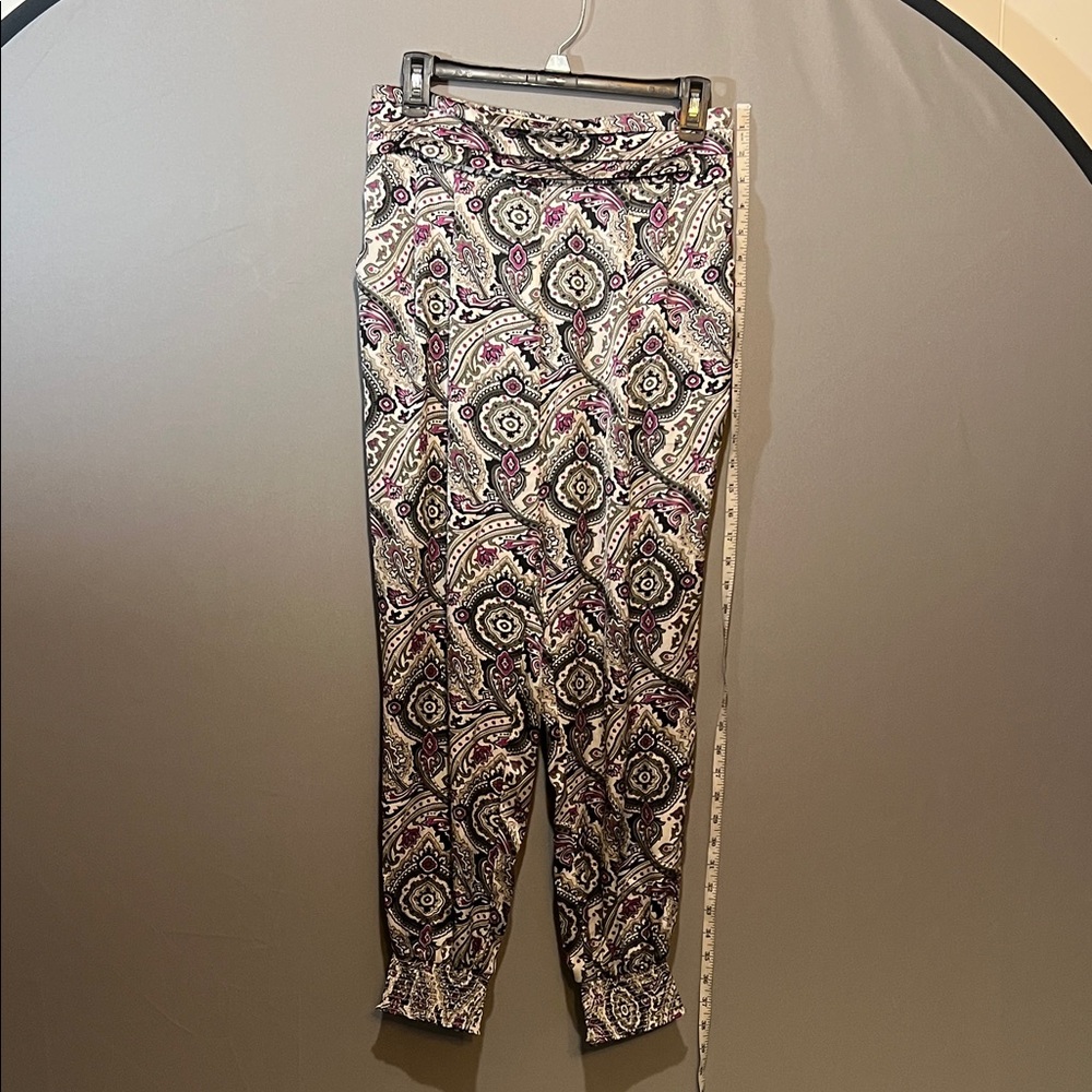 Source Unknown Paisley Print Pants - Black, White, Pink
